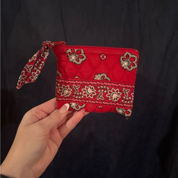 Vera Bradley Red Paisley Pouch - Picture 1 of 4
